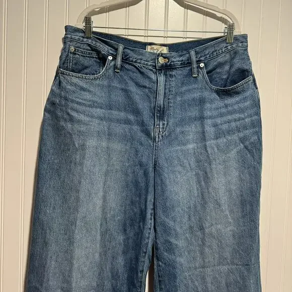 Madewell Extra Wide Leg Jeans High Waisted Size 33 - Picture 3 of 7